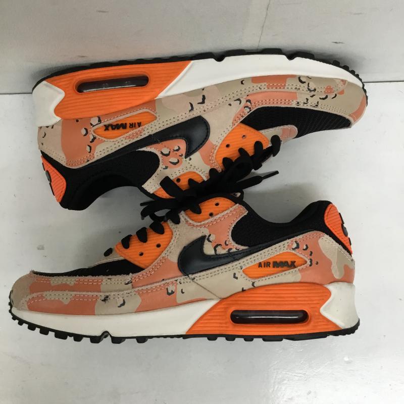 ナイキ NIKE スニーカー スニーカー IF1721-201 Air Max 90 PRM Camo/Bio Beige/Safety Orange 27.0cm カモフラージュ柄・迷彩 黒 / ブラック / X 橙 / オレンジ /  メンズ USED 古着 中古 10141697