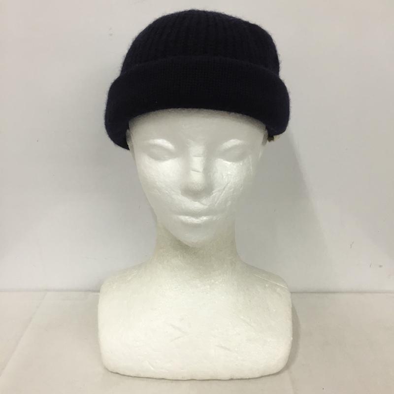 ナイジェルケーボン Nigel Cabourn 帽子 ニット帽 8049-00-660101 ビーニー ウール ロゴ、文字 紺 / ネイビー /  メンズ USED 古着 中古 10140810