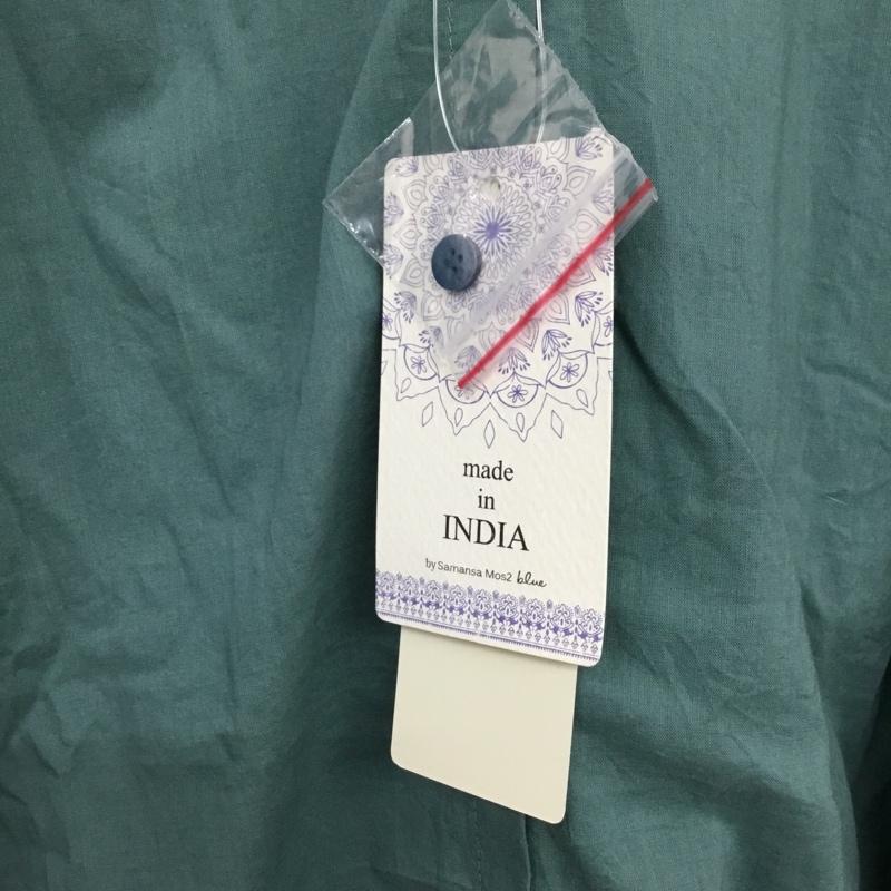 サマンサモスモス Samansa Mos2 シャツ、ブラウス 長袖 1708882 ボリュームギャザーブラウス タグ付き FREE 無地 緑 / グリーン /  レディース USED 古着 中古 10144663