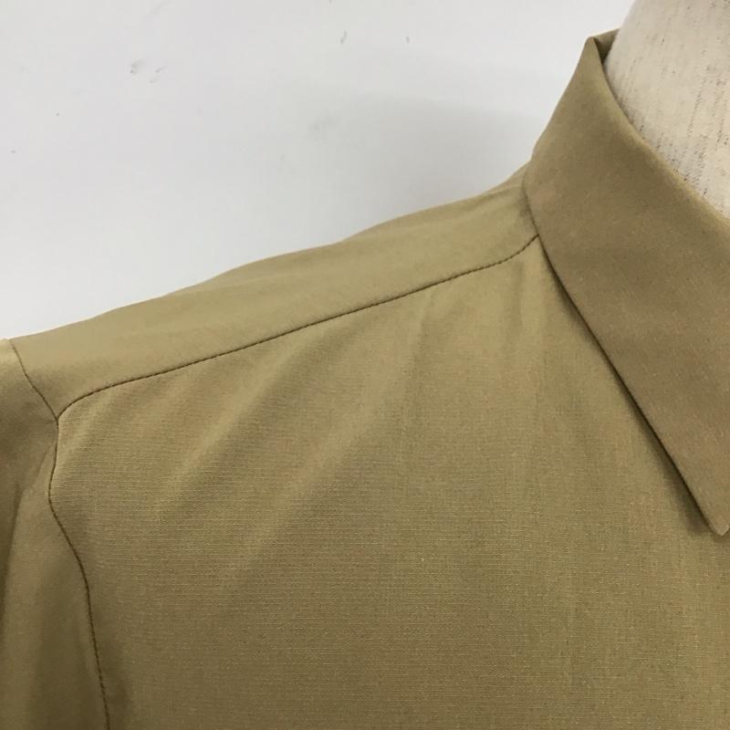 ナノユニバース nano・universe シャツ、ブラウス 半袖 672-0121004 SHELTECH オープンカラーシャツ S 無地 ベージュ / ベージュ /  メンズ USED 古着 中古 10107928