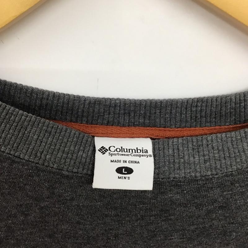 コロンビア Columbia トレーナー 長袖 長袖トレーナー スウェット クルーネック プルオーバー L ロゴ、文字 灰 / グレー /  メンズ USED 古着 中古 10147505