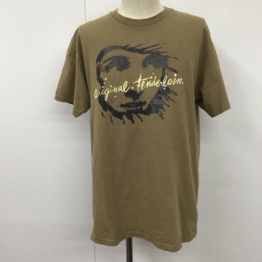 テンダーロイン TENDERLOIN Tシャツ 半袖 半袖カットソー プリントTシャツ クルーネックカットソー L プリント 茶 / ブラウン /  メンズ USED 古着 中古 10110908