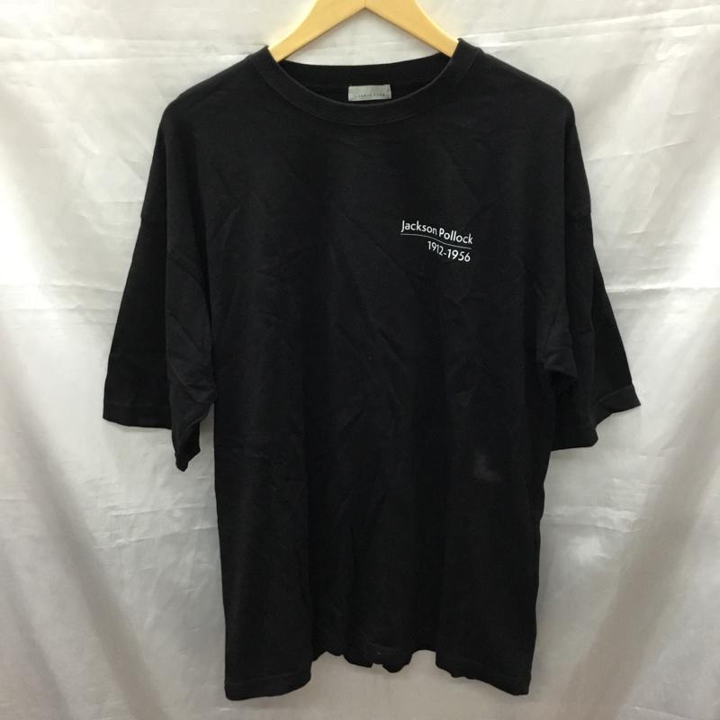 ローリーズファーム LOWRYS FARM Tシャツ 半袖 LF800088TS クルーネック バックプリント jackson pollock M プリント 黒 / ブラック /  メンズ USED 古着 中古 10117780
