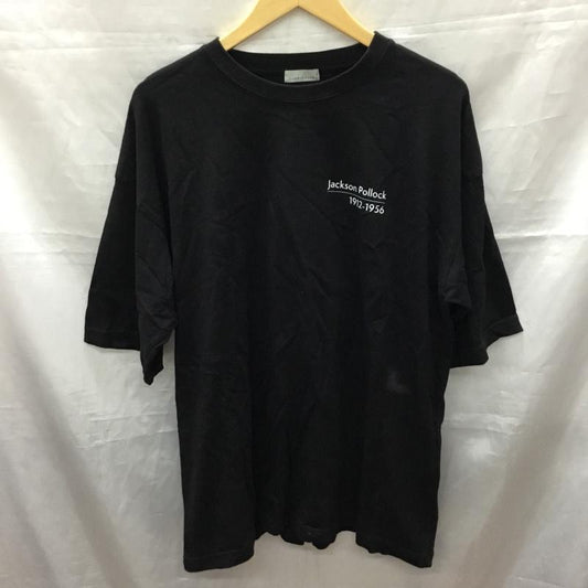 ローリーズファーム LOWRYS FARM Tシャツ 半袖 LF800088TS クルーネック バックプリント jackson pollock M プリント 黒 / ブラック /  メンズ USED 古着 中古 10117780