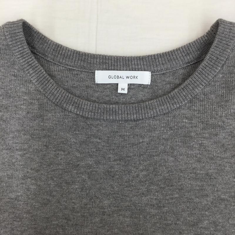 グローバルワーク GLOBAL WORK ニット、セーター 長袖 GW624550AD M 無地 灰 / グレー /  レディース USED 古着 中古 10143950