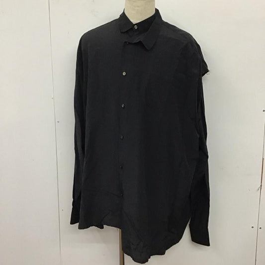 キディル KIDILL シャツ、ブラウス 長袖 KL489 レイヤードシャツ FREE 無地 黒 / ブラック /  メンズ USED 古着 中古 10117213