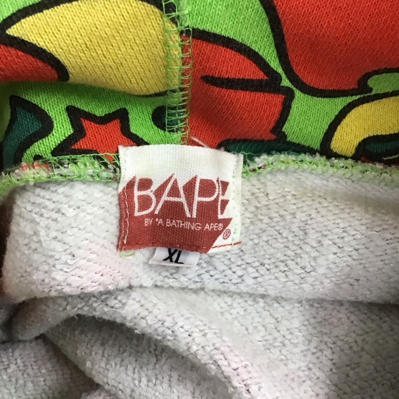 ベイプ BAPE パーカー 長袖 ジップアップパーカー 長袖パーカー フード付きパーカー プリントスウェット XL 総柄 マルチカラー / マルチカラー /  メンズ USED 古着 中古 10107408