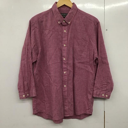 エディーバウアー Eddie Bauer シャツ、ブラウス 七分袖 M ストライプ マルチカラー / マルチカラー /  メンズ USED 古着 中古 10141178