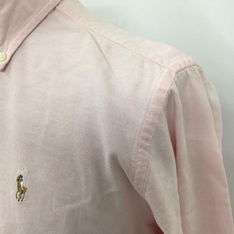 ラルフローレン RALPHLAUREN シャツ、ブラウス 長袖 長袖シャツ カジュアルシャツ カラーシャツ ボタンダウンシャツ ロゴ、文字 桃 / ピンク /  メンズ USED 古着 中古 10107731