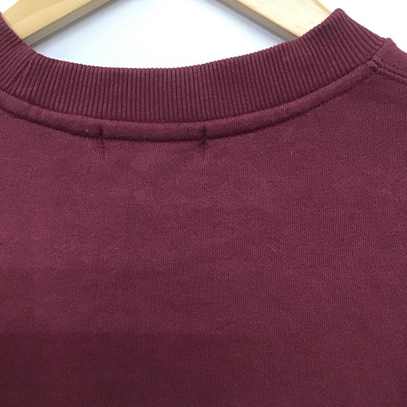 ビームス ハート BEAMS HEART トレーナー 長袖 長袖トレーナー スウェット クルーネック プルオーバー S ロゴ、文字 えんじ / ワインレッド /  メンズ USED 古着 中古 10142381