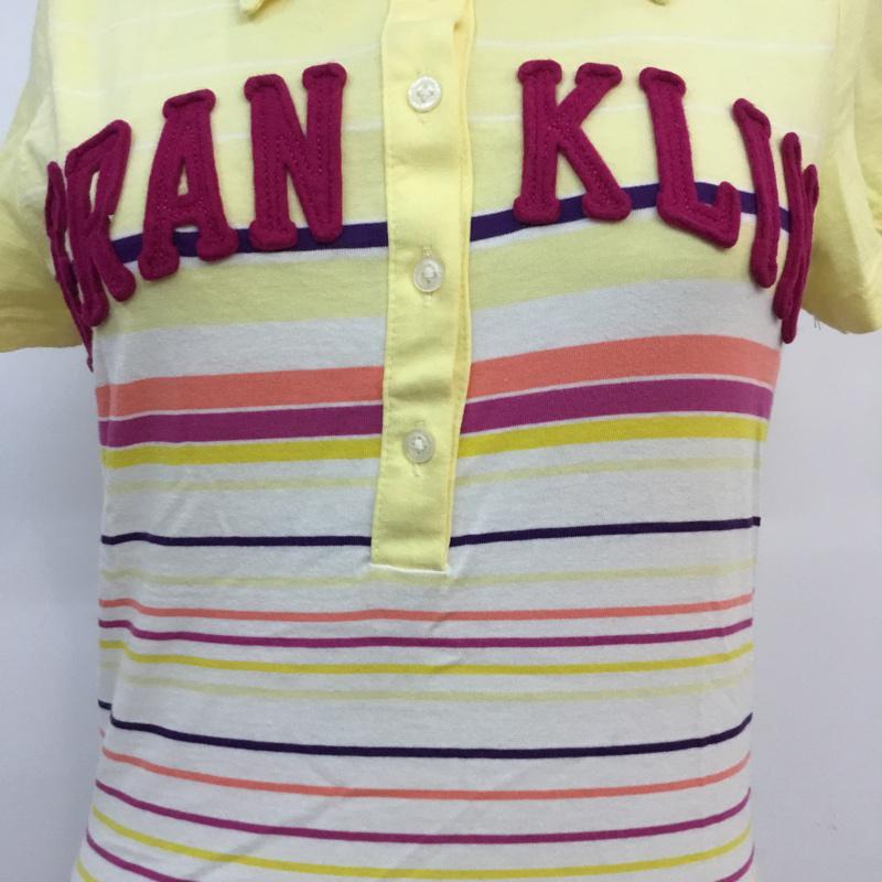 フランクリンマーシャル FRANKLIN&MARSHALL ポロシャツ 半袖 ロゴ ボーダー S ボーダー柄 X ロゴ、文字 黄 / イエロー / X 白 / ホワイト / X 桃 / ピンク / X 紫 / パープル /  レディース USED 古着 中古 10049146