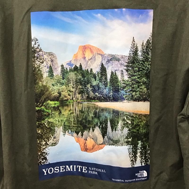 ザノースフェイス THE NORTH FACE Tシャツ 半袖 nt32436 ショートスリーブヨセミテシーナリーティーTシャツ プリントTシャツ XL ロゴ、文字 カーキ / カーキ /  メンズ USED 古着 中古 10130304