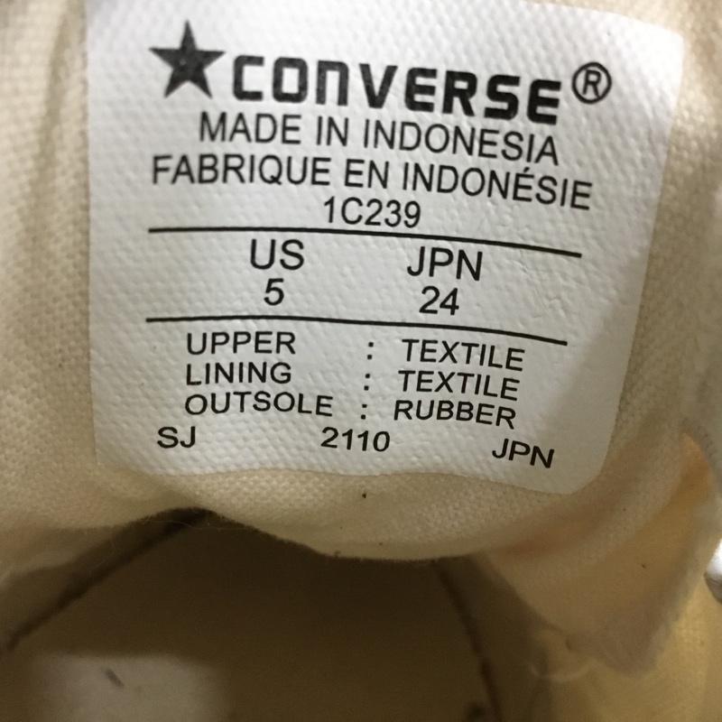 コンバース CONVERSE スニーカー スニーカー 1C239 ALL STAR SLIP III OX スリッポン 24cm 24.0cm ロゴ、文字 白 / ホワイト /  レディース USED 古着 中古 10150246