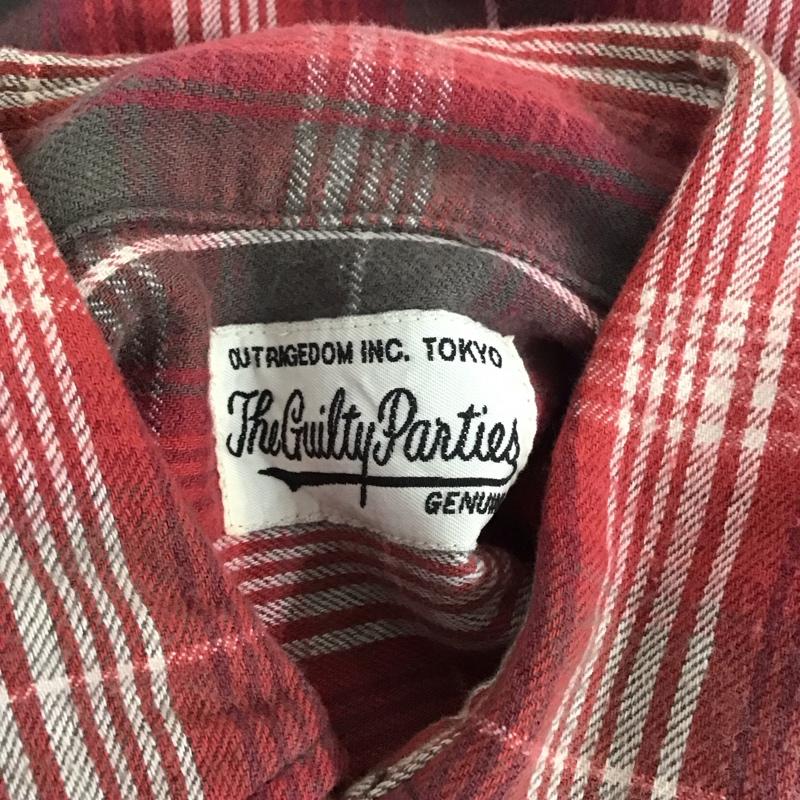 ワコマリア WACKO MARIA シャツ、ブラウス 長袖 コットン GUILTY PARTIES S チェック 白 / ホワイト / X 灰 / グレー / X 赤 / レッド /  メンズ USED 古着 中古 10111882
