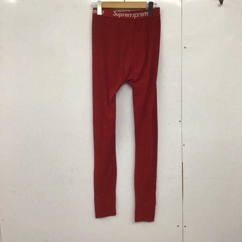シュプリーム Supreme ボトムス ボトムス 2023-24AW ヘインズ骸骨サーマルパンツ スパッツ アンダーウェア S ロゴ、文字 赤 / レッド /  メンズ USED 古着 中古 10142566
