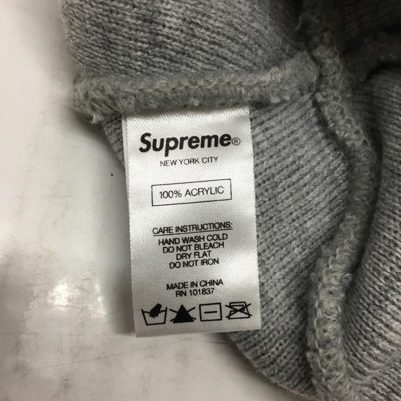 シュプリーム Supreme 帽子 ニット帽 18SS Rubber Patch Beanie ロゴ、文字 灰 / グレー /  メンズ USED 古着 中古 10109757