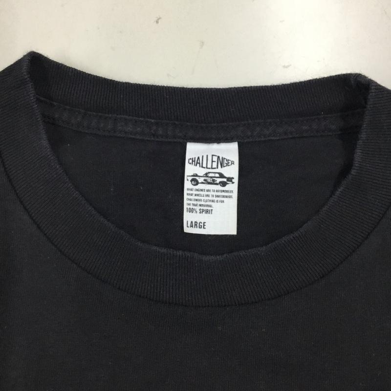 チャレンジャー CHALLENGER カットソー 長袖 長袖カットソー クルーネックカットソー ロングスリーブカットソー プリントTシャツ L プリント 黒 / ブラック /  メンズ USED 古着 中古 10112214