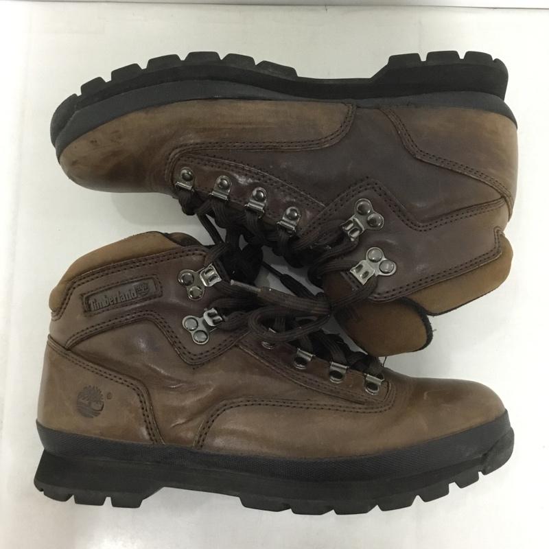 ティンバーランド Timberland ブーツ ショートブーツ ハイキングブーツ 9M ロゴ、文字 茶 / ブラウン /  メンズ USED 古着 中古 10143973