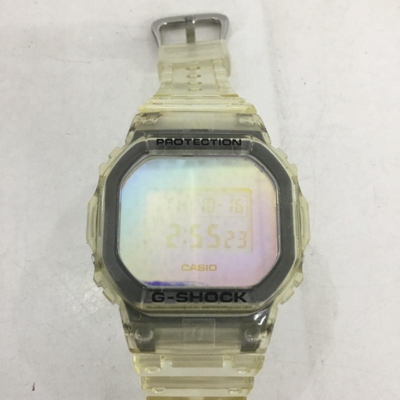 ジーショック G-SHOCK 腕時計 デジタル DW-5600SRS クリアベルト 箱有 ロゴ、文字 透明 / クリア /  メンズ USED 古着 中古 10140031