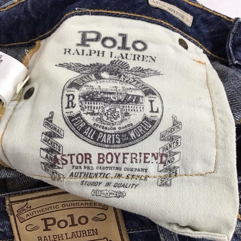 ポロラルフローレン POLO RALPH LAUREN パンツ デニム、ジーンズ デニムパンツ スリムパンツ カジュアルパンツ ストレッチパンツ 26インチ ダメージ加工 インディゴ / インディゴ /  レディース USED 古着 中古 10134109