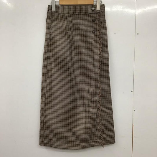 ショコラ フィネ ローブ chocol raffine robe スカート ロングスカート FREE チェック ベージュ / ベージュ /  レディース USED 古着 中古 10139359