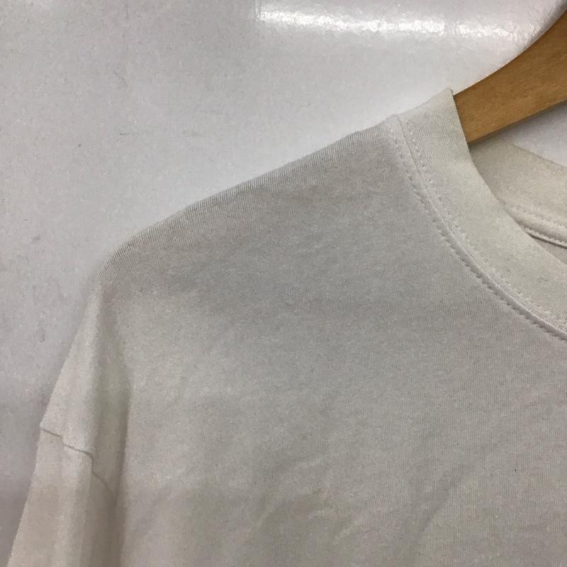古着 USED カットソー 長袖 長袖カットソー プリントカットソー クルーネック L ロゴ、文字 白 / ホワイト /  メンズ USED 古着 中古 10146843