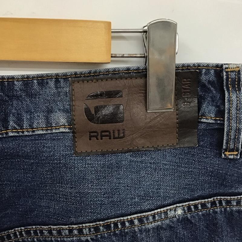 ジースターロゥ G-STAR RAW パンツ デニム、ジーンズ デニムパンツ カジュアルパンツ ダメージ加工 31インチ 無地 インディゴ / インディゴ /  メンズ USED 古着 中古 10106604