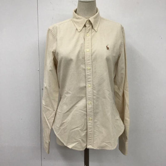 ラルフローレン RALPHLAUREN シャツ、ブラウス 長袖 長袖 ロゴ、文字 ベージュ / ベージュ /  レディース USED 古着 中古 10110234