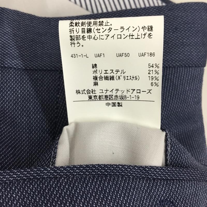 アデイインザライフ A Day in the Life パンツ スラックス スラックスパンツ スリムパンツ カジュアルパンツ センタータックパンツ ストレッチパンツ S 無地 青 / ブルー /  メンズ USED 古着 中古 10122275