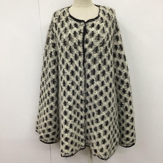 アルマーニジーンズ ARMANI JEANS カーディガン 長袖 ロング丈 ニットワンピース 36  白 / ホワイト / X 黒 / ブラック /  レディース USED 古着 中古 10122640