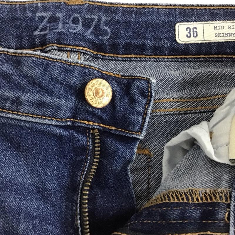 ザラ ZARA パンツ デニム、ジーンズ スキニー 36 ストレッチ 36 無地 青 / ブルー /  レディース USED 古着 中古 10133742