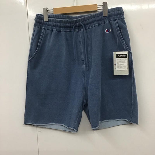 チャンピオン Champion パンツ ショートパンツ c3-b509 ショートパンツ ハーフパンツ カジュアルパンツ L ロゴ、文字 インディゴ / インディゴ /  メンズ USED 古着 中古 10131261