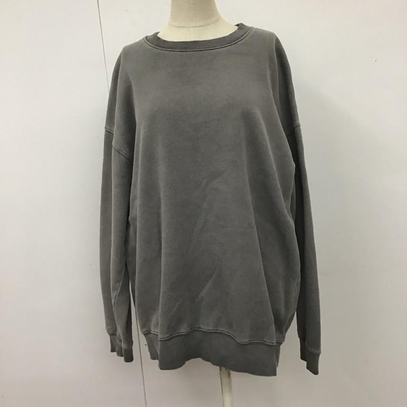 ザラ ZARA トレーナー 長袖 スウェット M 無地 チャコールグレー / チャコールグレー /  レディース USED 古着 中古 10112211