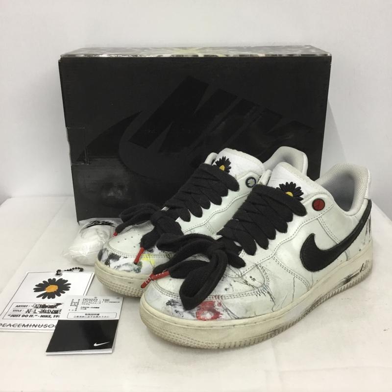 ナイキ NIKE スニーカー スニーカー DD3223 100 AIR FORCE 1 07 PARA-NOISE 27.5cm 箱有 BIGBANG G-DRAGON PEACEMINUSONE 27.5cm ロゴ、文字 白 / ホワイト / X 黒 / ブラック /  メンズ USED 古着 中古 10143266