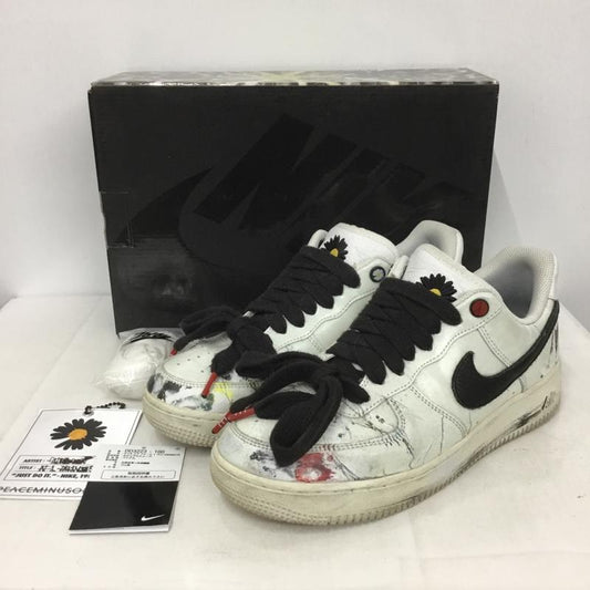 ナイキ NIKE スニーカー スニーカー DD3223 100 AIR FORCE 1 07 PARA-NOISE 27.5cm 箱有 BIGBANG G-DRAGON PEACEMINUSONE 27.5cm ロゴ、文字 白 / ホワイト / X 黒 / ブラック /  メンズ USED 古着 中古 10143266