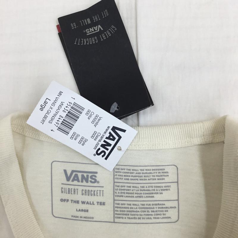 バンズ VANS カットソー 長袖 L ロゴ、文字 アイボリー / アイボリー /  メンズ USED 古着 中古 10134791