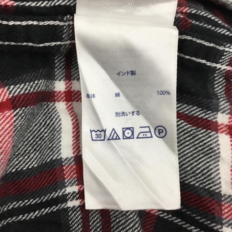 チャップス CHAPS シャツ、ブラウス 長袖 ボタンダウン M チェック 白 / ホワイト / X 黒 / ブラック / X 赤 / レッド /  メンズ USED 古着 中古 10118846