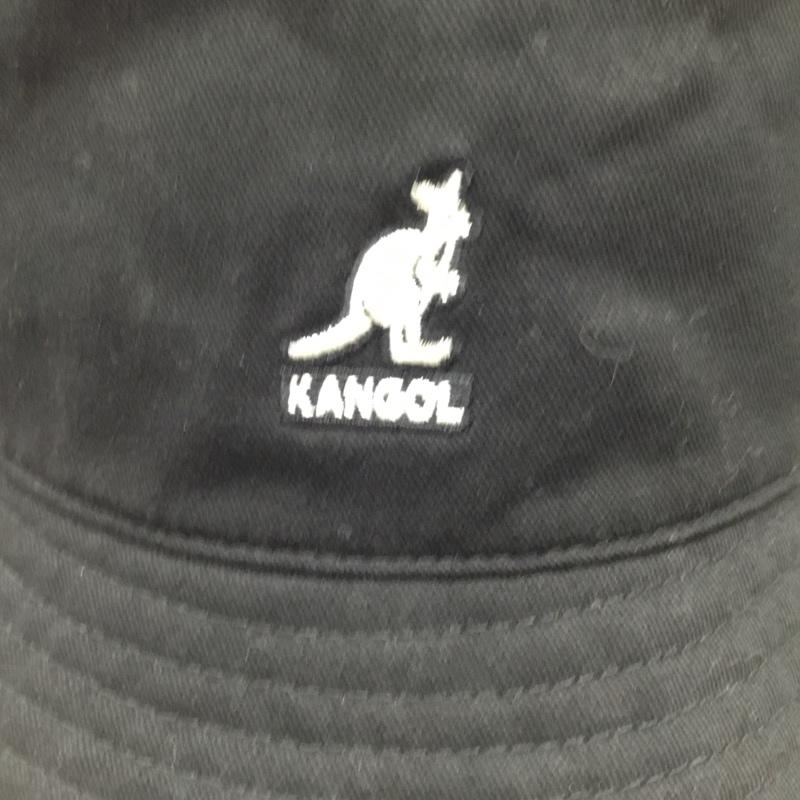 カンゴール KANGOL 帽子 ハット K4224HT WASHED BUCKET バケットハット ロゴ、文字 黒 / ブラック /  メンズ USED 古着 中古 10114733