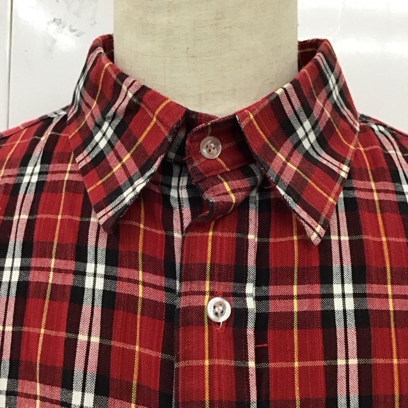 ジョニーブレイズ JOHNNYBLAZE シャツ、ブラウス 長袖 胸ポケット XXL チェック 赤 / レッド / X 白 / ホワイト / X 黒 / ブラック / X 黄 / イエロー /  メンズ USED 古着 中古 10121367