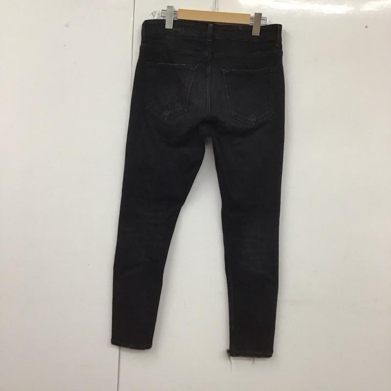 ザラ ZARA パンツ デニム、ジーンズ デニムパンツ スリムパンツ カジュアルパンツ ストレッチパンツ 40インチ ダメージ加工 黒 / ブラック /  メンズ USED 古着 中古 10129512