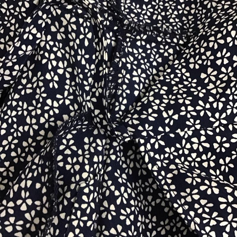 メゾンドリーファー MAISON DE REEFUR ワンピース ロングスカート EOE-68560-B 半袖 カシュクール タグ付き 38 花柄 紺 / ネイビー /  レディース USED 古着 中古 10114028