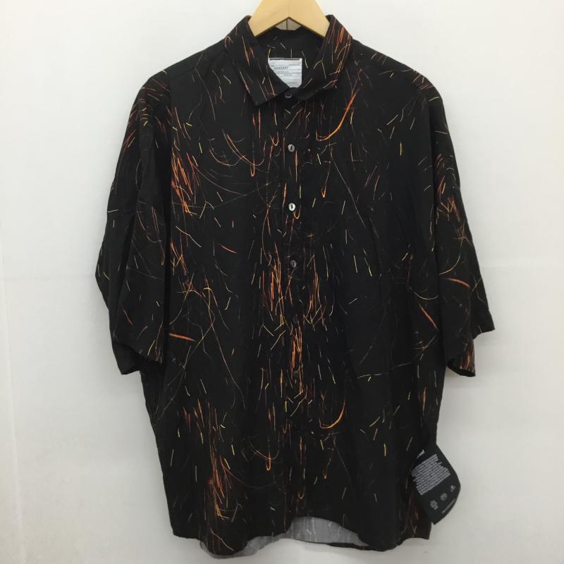 シャリーフ SHAREEF シャツ、ブラウス 半袖 SHAREEF 21533752 総柄　半袖シャツ 1 総柄 黒 / ブラック / X 赤 / レッド / X 橙 / オレンジ /  メンズ USED 古着 中古 10129671