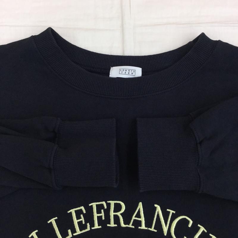 ローリーズファーム LOWRYS FARM トレーナー 長袖 FREE 刺繍 紺 / ネイビー /  レディース USED 古着 中古 10138233