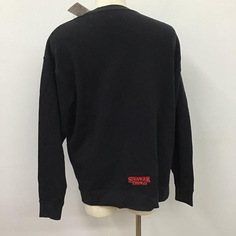 ベーセーストック B.CSTOCK トレーナー 長袖 STRANGER THINGS L プリント 黒 / ブラック /  メンズ USED 古着 中古 10121890