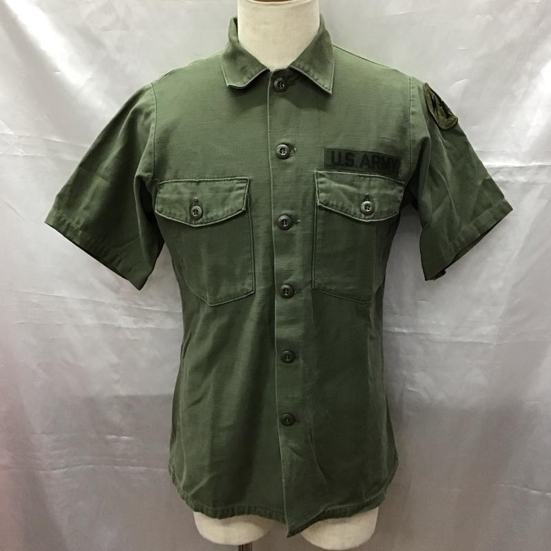ミリタリー ミリタリー シャツ、ブラウス 半袖 半袖シャツ ミリタリーシャツ USARMY 古着 ロゴ、文字 カーキ / カーキ /  メンズ USED 古着 中古 10114120