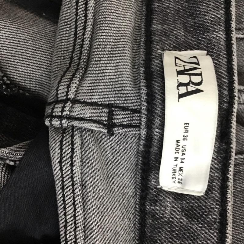 ザラ ZARA パンツ デニム、ジーンズ スリムパンツ カジュアルパンツ ストレートパンツ ストレッチパンツ 36 無地 黒 / ブラック /  レディース USED 古着 中古 10117866