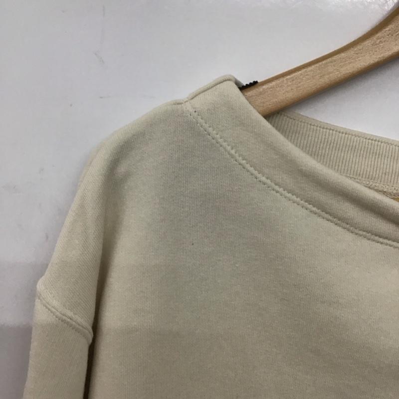 スタディオクリップ studio CLIP トレーナー 長袖 長袖トレーナー スウェット ワイドネック プルオーバー L 無地 アイボリー / アイボリー /  レディース USED 古着 中古 10145121