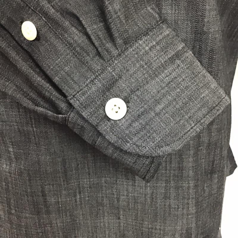 ウノピュウノウグァーレトレリラックス 1piu1uguale3 RELAX シャツ、ブラウス 長袖 長袖シャツ カラーシャツ 長袖カットソー プルオーバー 5 無地 黒 / ブラック /  メンズ USED 古着 中古 10119260