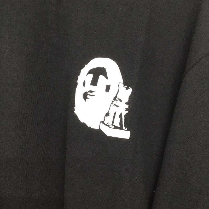ベイプ BAPE カットソー 長袖 長袖カットソー プリントカットソー クルーネック XXL プリント 黒 / ブラック /  メンズ USED 古着 中古 10130681
