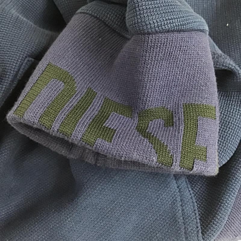 ディーゼル DIESEL パーカー 長袖 長袖パーカー フード付きパーカー ジップアップパーカー L 無地 紺 / ネイビー /  メンズ USED 古着 中古 10115392